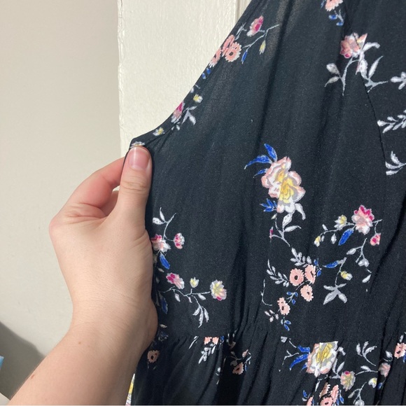 Torrid black floral challis hi low sleeveless flowy dress womens 4X - Picture 6 of 10